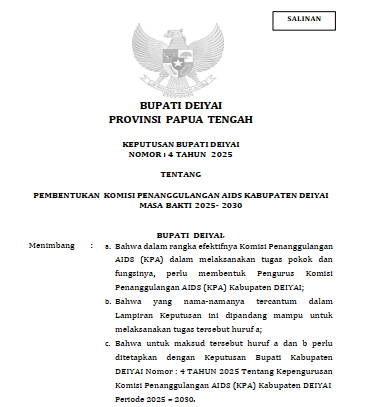 Salinan Keputusan Bupati