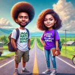 Ilustrasi dua anak muda Papua (ibr)