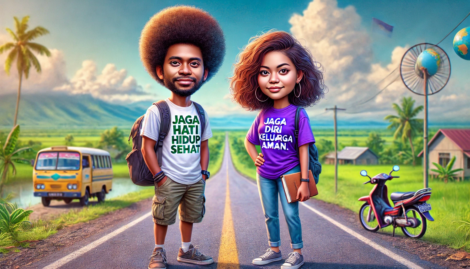 Ilustrasi dua anak muda Papua (ibr)