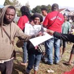 KPA Deiyai Saat sosialisasi di Lapangan Thomas Adii Waghete.